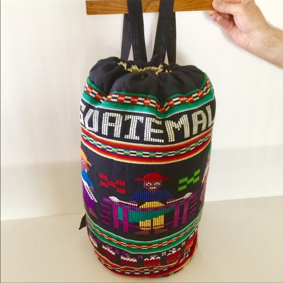 🇬🇹 GUATEMALA HUIPIL WEEKENDER DUFFLE BAG / BACKPACK - Picture 12 of 13